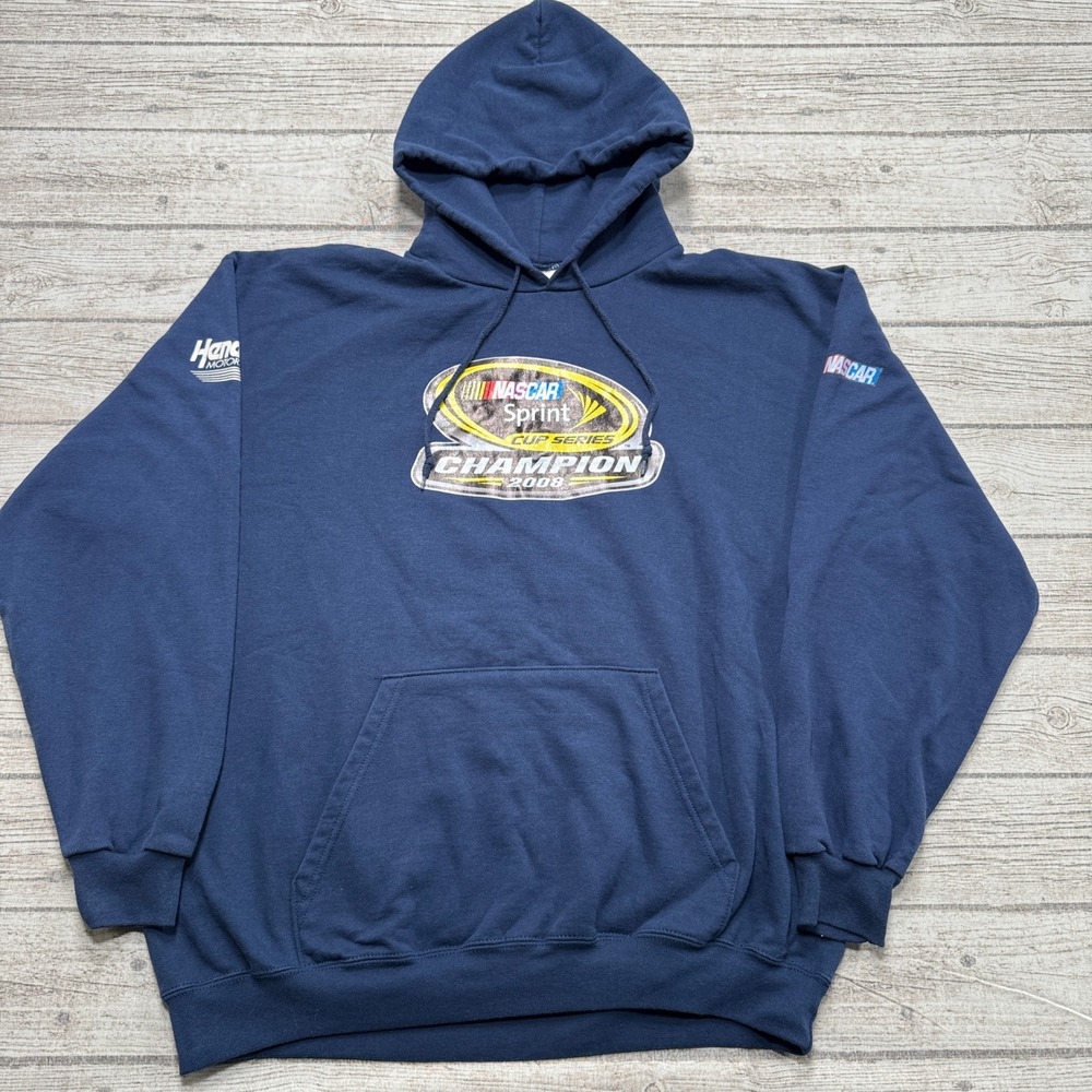 Y2K Chase Authentics NASCAR Hoodie Men's XL Navy Jimmie Johnson #48 Sprint Cup